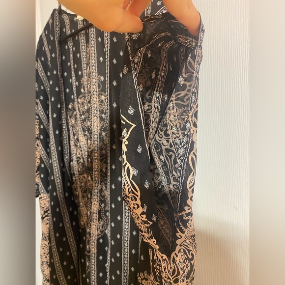 Umgee Oversized Boho Lightweight Coastal Side Slits Kimono Cardigan Size S/M - Picture 7 of 14